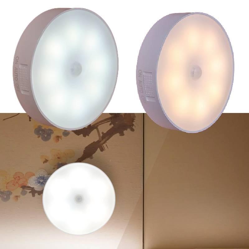 Led Rechargeable Motion Sensor Night Light Closet Stair Induction Lamp Tool