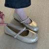 2025 Summer New Soft-soled Ballet Shoes Pearl Flat-soled Word with Mary Jane Versatile Fashion Shoes Women
