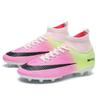 High-top Pink New Football Shoes Long Nails Broken Nails Youth Student Game Training Shoes Sports Shoes