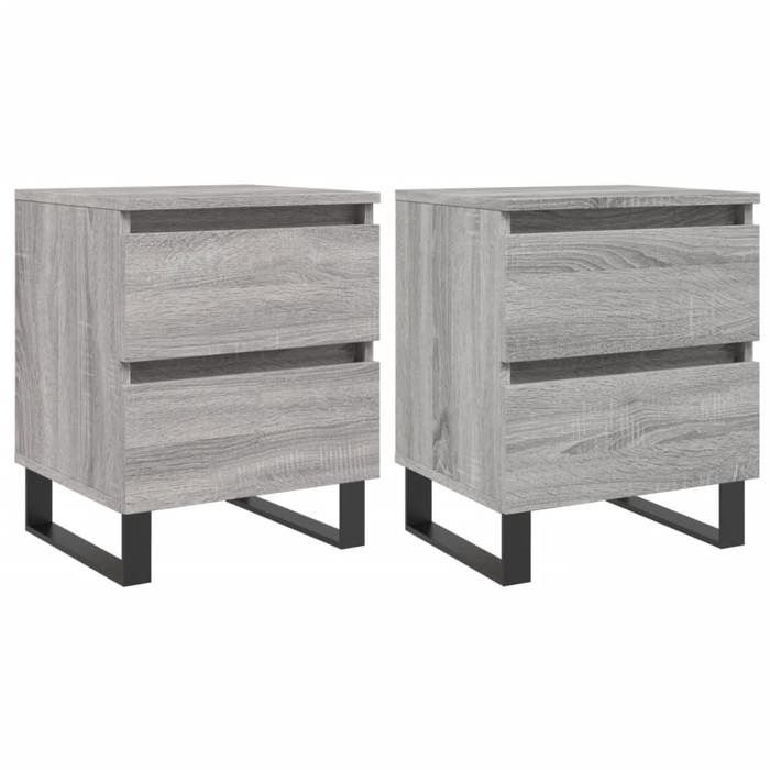 Maison Exclusive - Tables de chevet 2 pcs sonoma gris 40x35x50 cm bois ingénierie