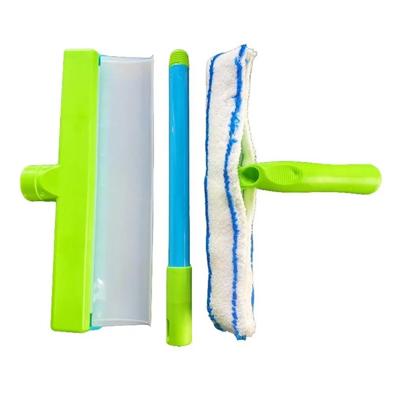 Microfiber Cloth Glass Cleaning Set with Squeegee for Quick Cleaning of Car Windows Window Glass And Tiles