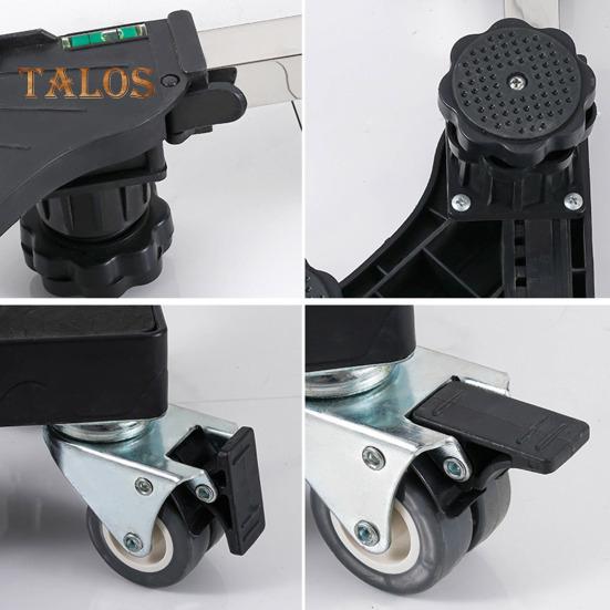 Adjustable Fridge Stand Stable Heightening Bracket Universal Washing Machine Dryer Stand Base with 360-Degree Rotating Wheels