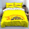 Chennai Super Kings Lion Logo Design Print Bedding Set Duvet Cover Pillowcases (1* Duvet Cover 2* Pillowcases Do Not Include Comforter)