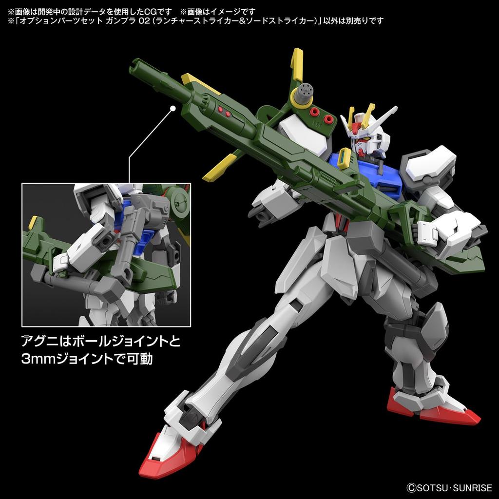 BANDAI SPIRITS Option Parts Set for Gunpla 02 Striker Sword Plastic Model Kit (Launcher & Striker) Pre-Colored