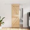 VidaXL Sliding Door and Hardware Kit 70x210 Cm Solid Pine, Interior Door, Interior Barn Door 3203020