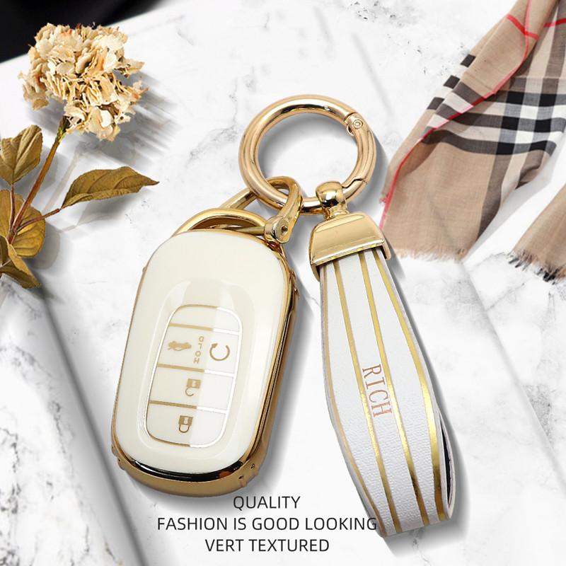 Новое поступление, роскошный чехол для дистанционного ключа для Honda Civic 11 Accord Vezel 2022, защитный чехол-брелок для автомобиля