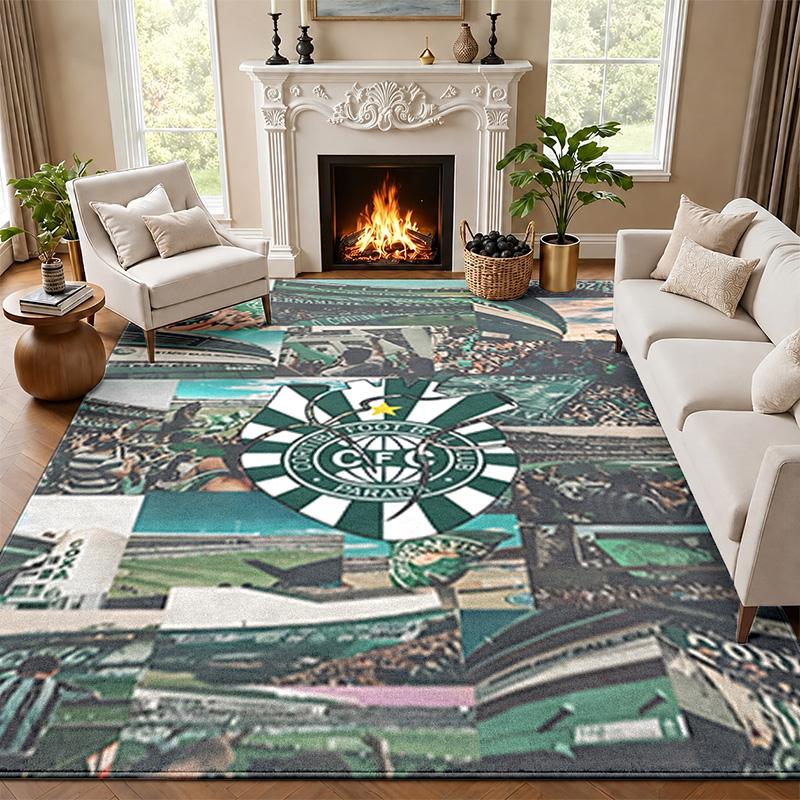 Coritiba FC Carpet Door Mat for Living Room or Bedroom Protective Mat Under Chair Office Decoration Christmas Gift Birthday Present