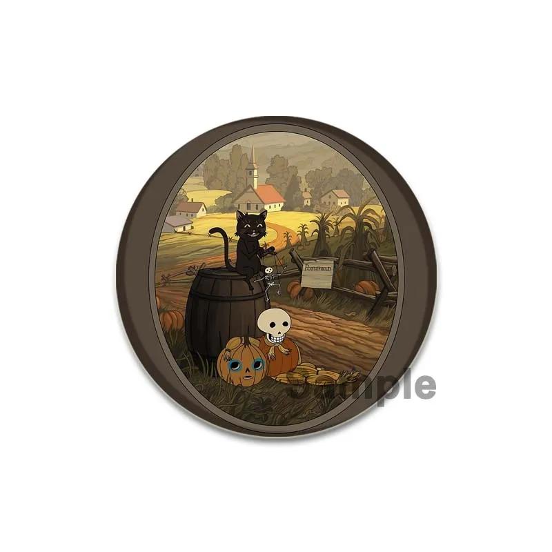 32/44/58 мм мультяшные животные значки на лацкан татуировка кошка эмаль булавка броши для рюкзака декоративные значки из сплава металла ювелирные изделия подарок