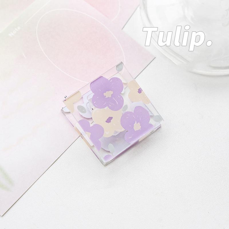 1 Pc Scrapbook Paper Clips Fashion Transparent Gradient Color Non-sticky Memo Pad Clip Cute Star Heart Style Snack Seal Clip