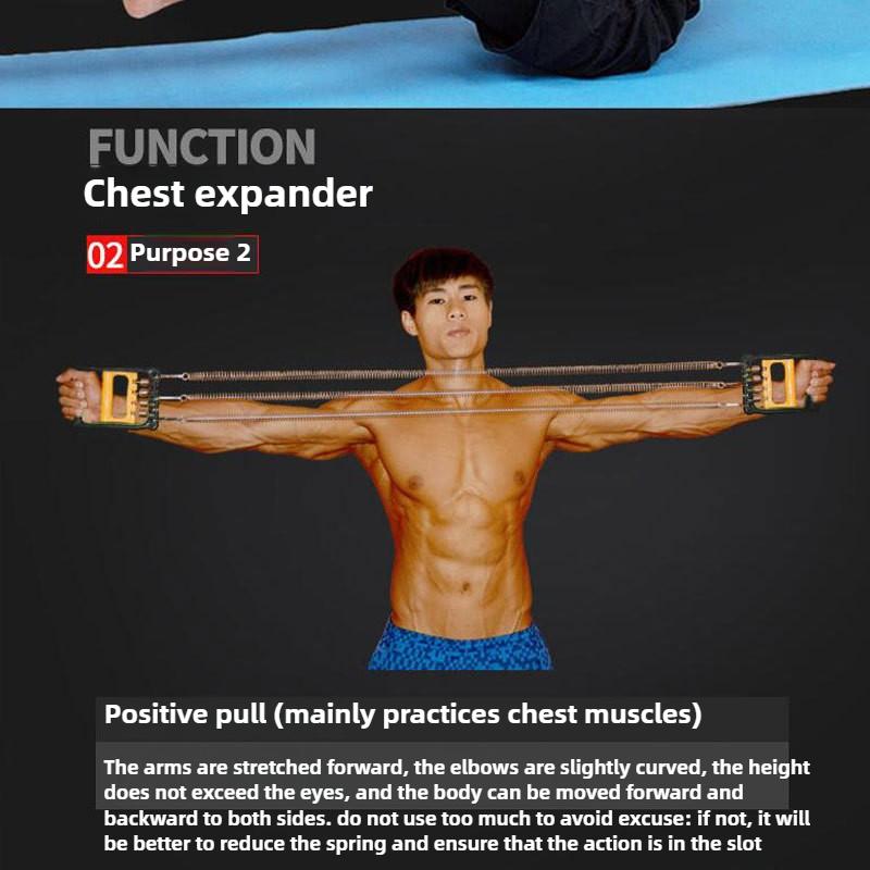 3 в 1 Эспандер с пружинным натяжителем для тренировки рук, грудной эспандер, многофункциональный фитнес-тренажер для мышц