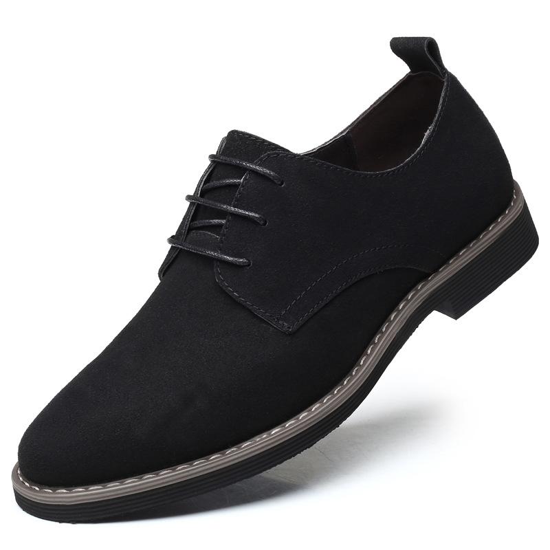 Men's Dress Shoes Plus Size Mens Oxford Shoes Suede Mens Casual Shoes Lace-ups Flats Comfortable Versatile Zapatos Para Hombres