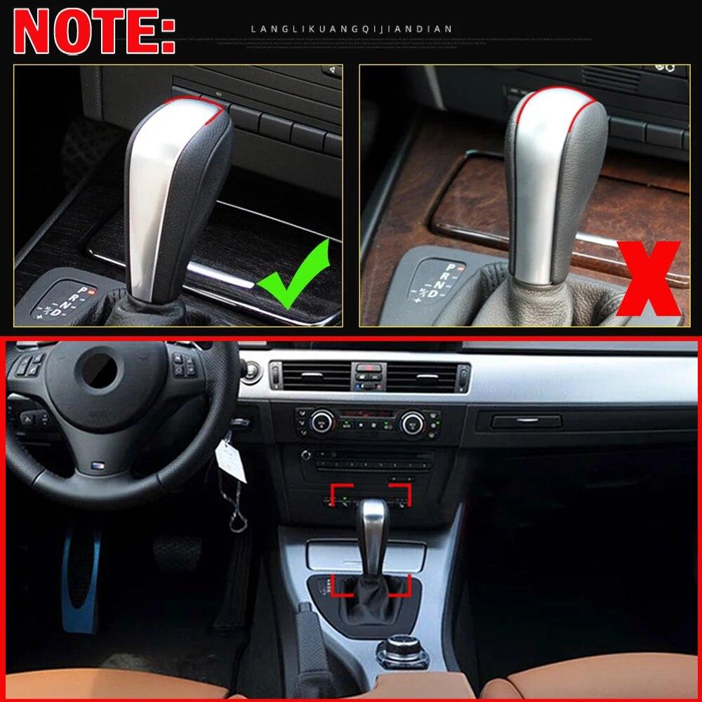Для BMW E39 E46 E53 E60 E61 E63 E64 E83 E81 E82 E87 E90 E91 E92 оригинальное качество автомобильная ручка автоматического переключения передач ABS кожа
