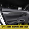 Для Toyota Highlander XU70 Kluger 2020 2024 2024 2024 Гибрид ABS Автомобиль Дверь Подлокотник Рамка Полоса Декоративная Накладка Отделка Наклейки