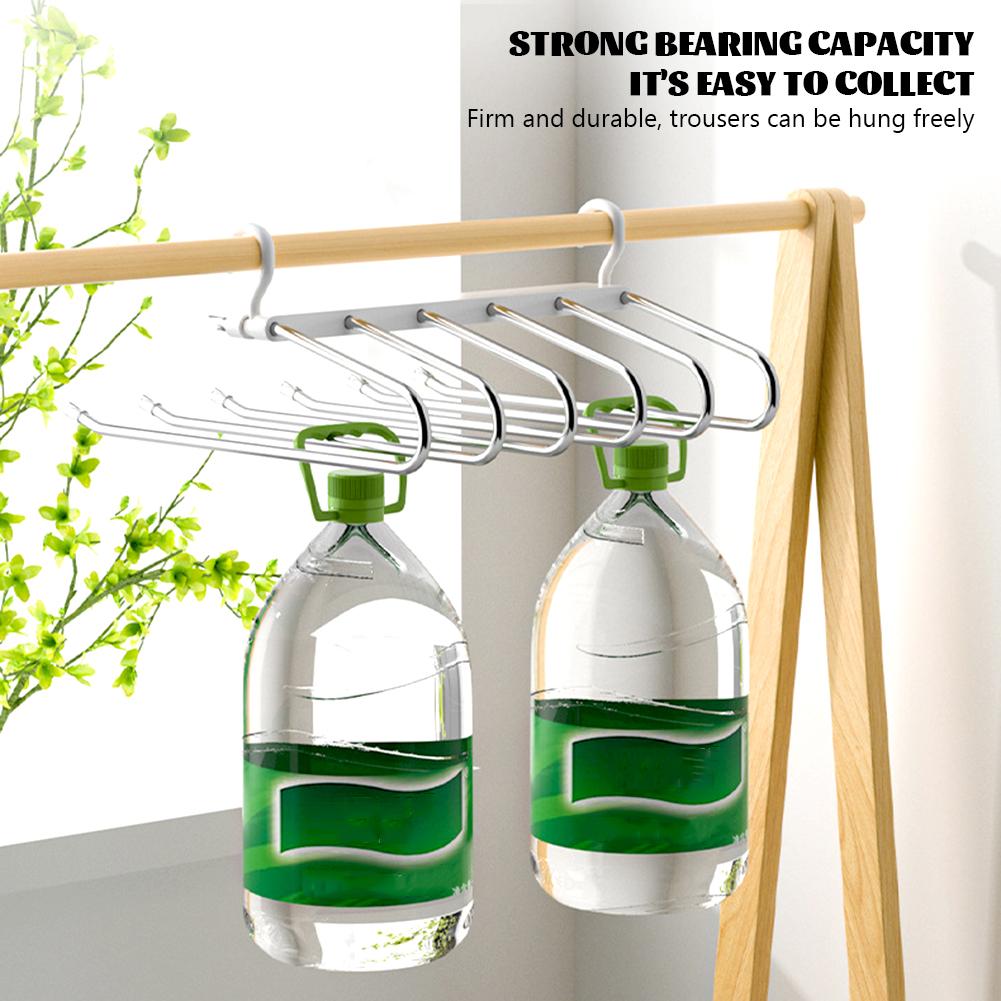 Multifunctional Stainless Steel Pants Hangers,6 Layers Clothes Rack, Closet Organizer, Non Slip Hangers for Jeans,Scarf,Ties