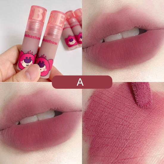 2 г блеск для губ с рисунком медведя, гладкий, удобный для переноски, мини-мягкий увлажняющий, легкий, матовый блеск для губ для девочек