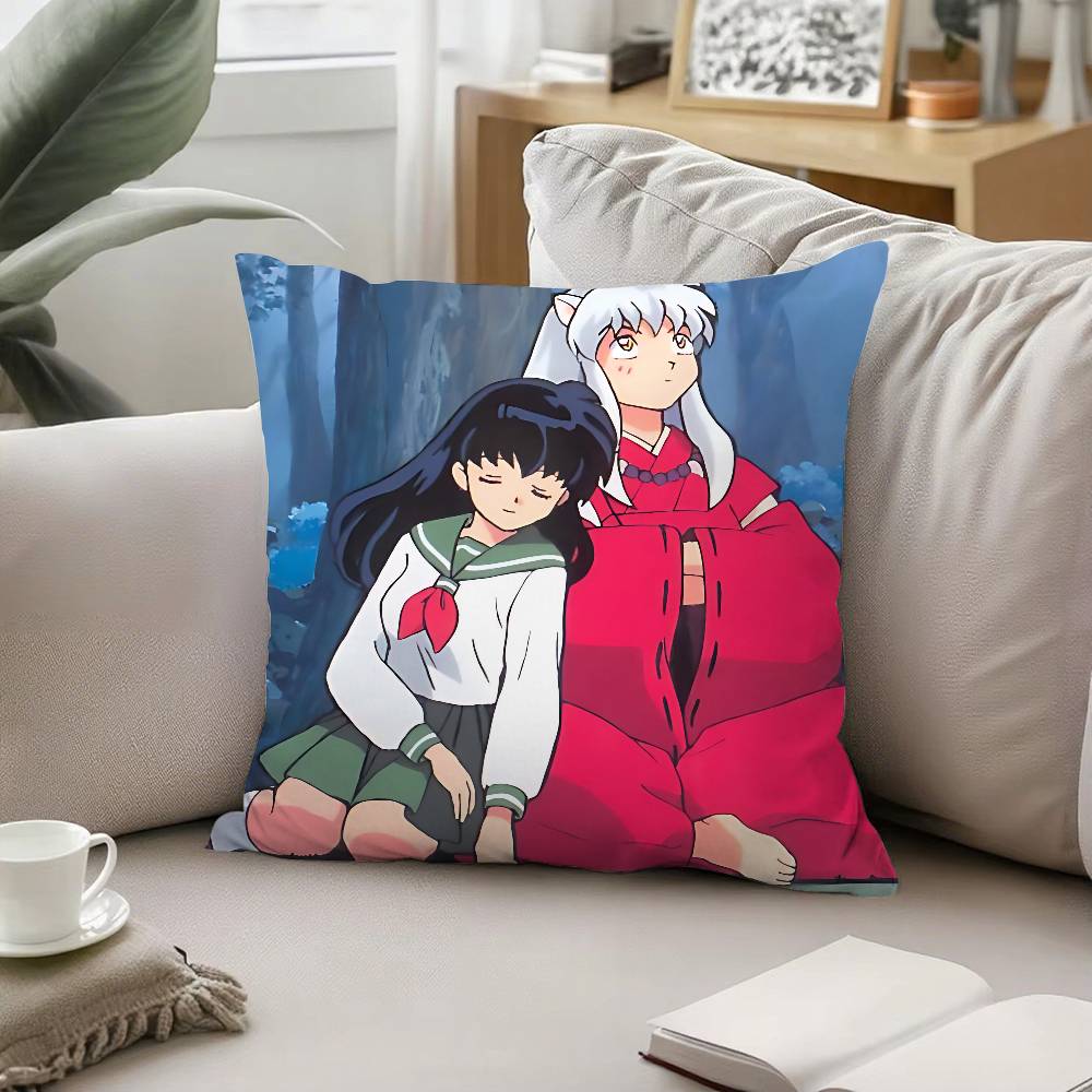 Anime IInuyashaS Pillow Case Pattern Printed Pillowcase For Living Room Sofa Cushion Cover Bedroom Decor