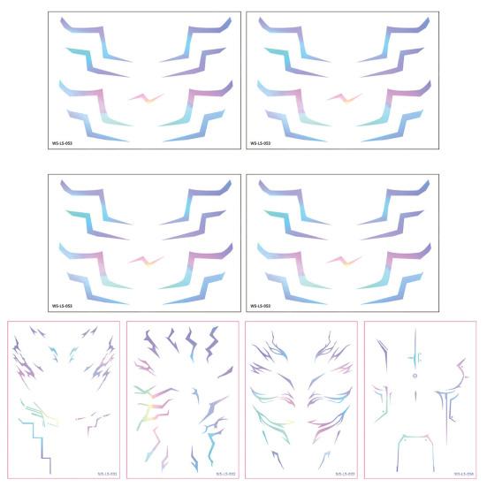 Yousheng 4 шт. Временные татуировки K-Pop, тату-наклейки для ролевых игр, водостойкий боди-арт, реалистичные, для вечеринок, косплея, костюмированные реквизиты