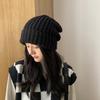 Knitted Hat for Women In Autumn and Winter Warm Pullover Woolen Hat Outdoor Travel Face Showing Small Pile Hat Trendy and Versatile