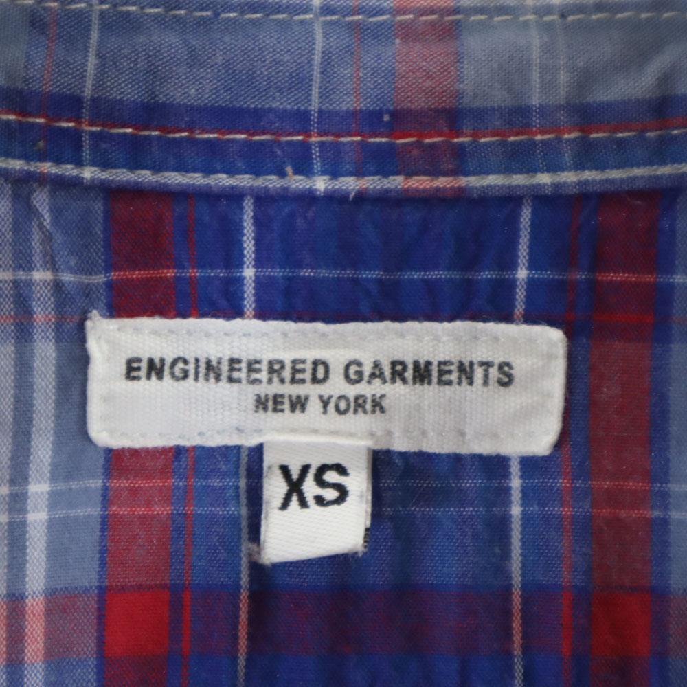ENGINEERED GARMENTS Сделано в США Рубашка с длинным рукавом в клетку XS Синяя Мужская Б/у