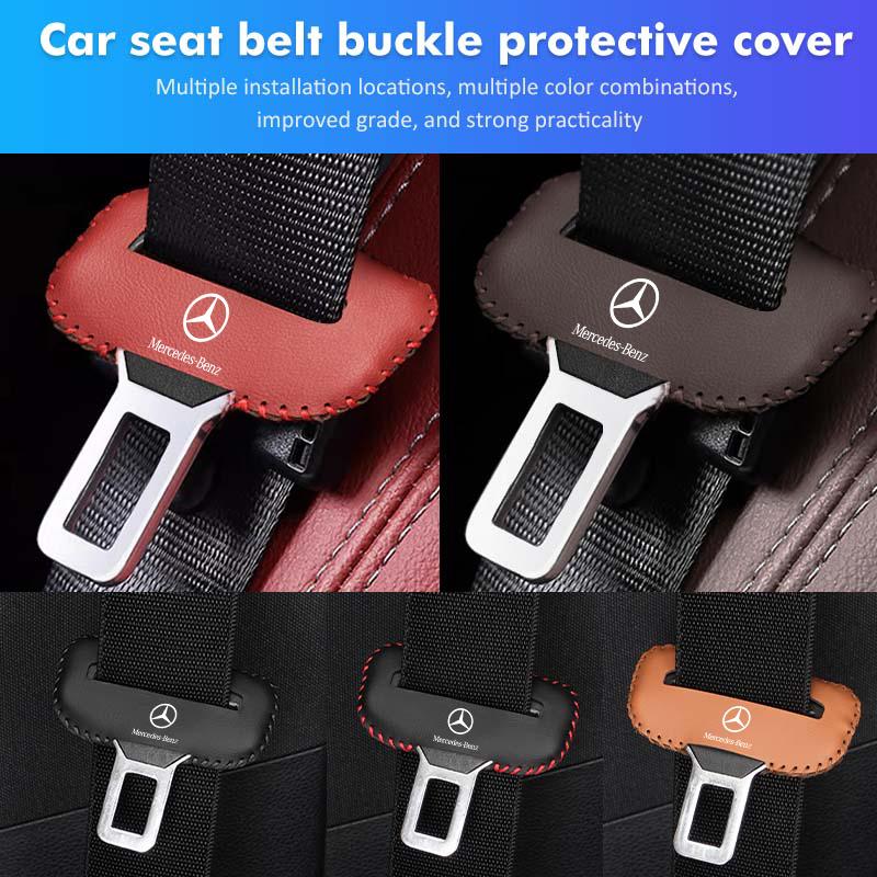 Car Seat Safety Belt Buckle Cover Anti-Scratch Protector Clip For Mercedes Benz W202 W212 W126 W140 W168 W177 CLS GLE GLC GLS FD1
