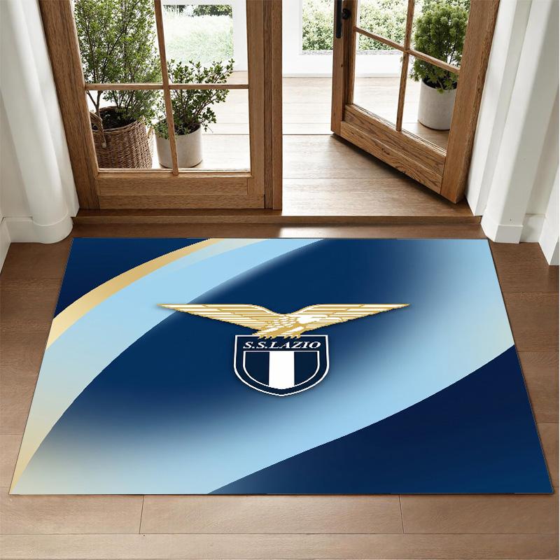 Lazio FC Design Crystal Velvet Rug Soft Decorative Mat for Bedroom Entrance