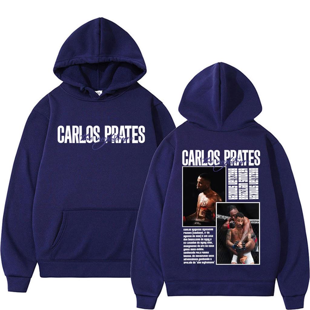 Funny Carlos Prates Brazilian Smoker Graphic Hoodies Men Women Fashion Gothic Classic Sweatshirts Casual Fleece Oversized Hoodie