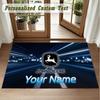 Crystal Velvet Square Rug Custom NameJohn Deere Pattern Non Slip Home Floor Decor Rug