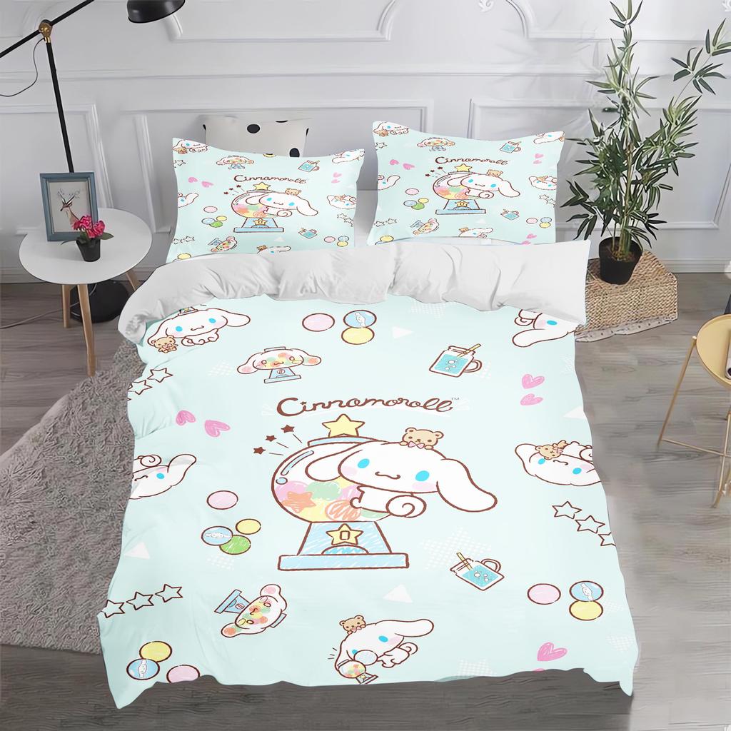 Набор пододеяльников Cinnamoroll Одеяло Постельное белье 3D Детский комплект постельного белья 3 предмета 1 пододеяльник Размер King Size