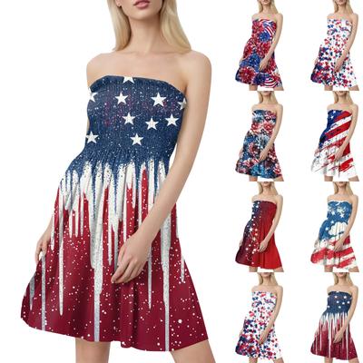 Модное женское повседневное платье-топ без рукавов с принтом