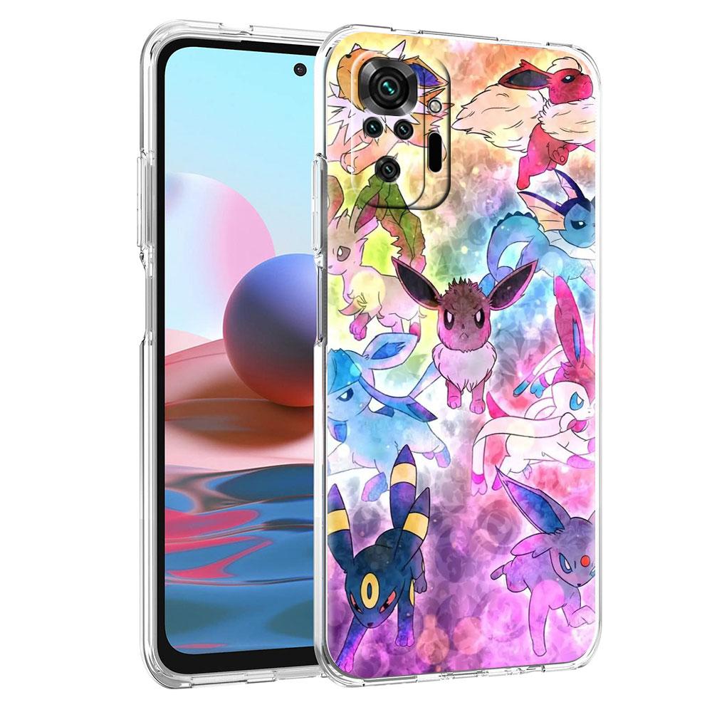 Чехол для телефона с аниме-покемоном Eevee для Xiaomi Redmi Note 11 10 9 8 Pro 9S 10S 9A 9C, противоударный, K40 8T 7 9T, мягкий силиконовый чехол TPU