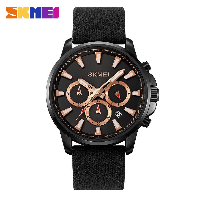 Moment Beauty Мужские часы Кварцевые часы Ремень Мужские часы Водонепроницаемые часы Многофункциональные хронограф Круглые модные часы Мужские