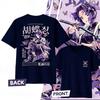2026 Oversized Unisex Teen Casual Streetwear T-Shirt, Double-Sided Purple Comic Print of Shinobu Kocho from Demon Slayer T-shirt