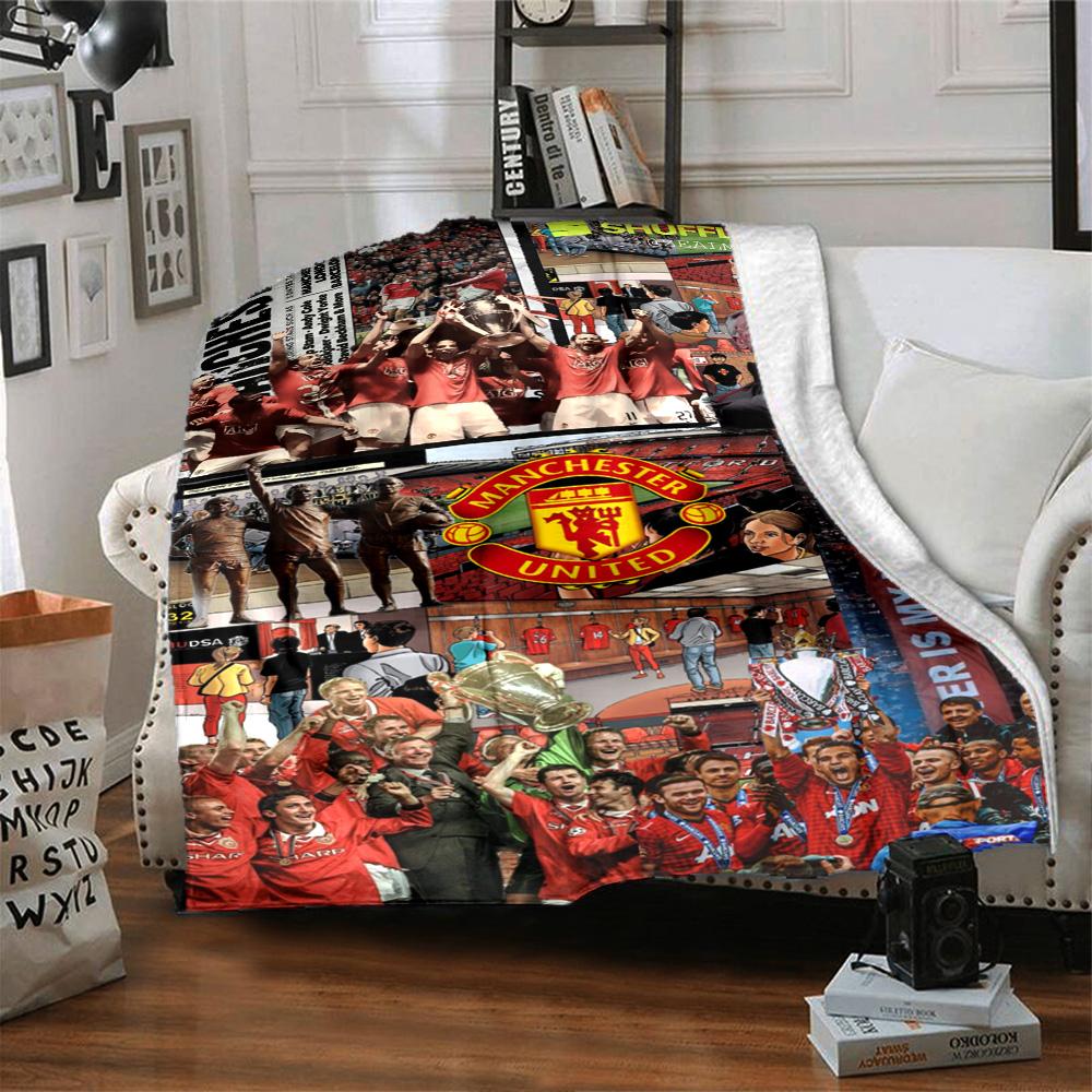 Manchester Blanket Soft Warm Cozy Perfect for Office Chair Chair Seaside for All Occasions Playful Design Gift for Travel Home Birthdays