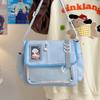 Large Capacity Simple Female Japanese Cute Postman Bag Transparent Mud Bar Pain Bag Student Dopamine Crossbody Bag
