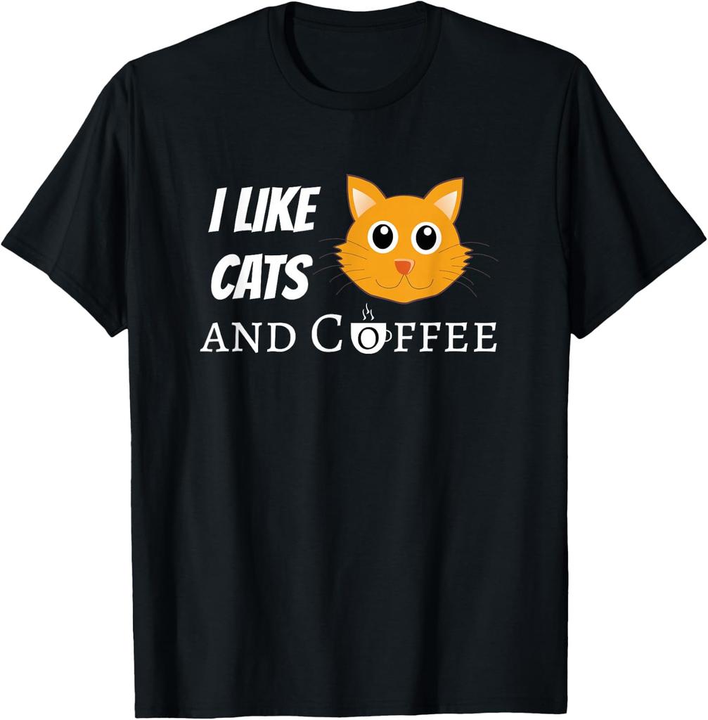 I Like Cats And Coffee Tshirt