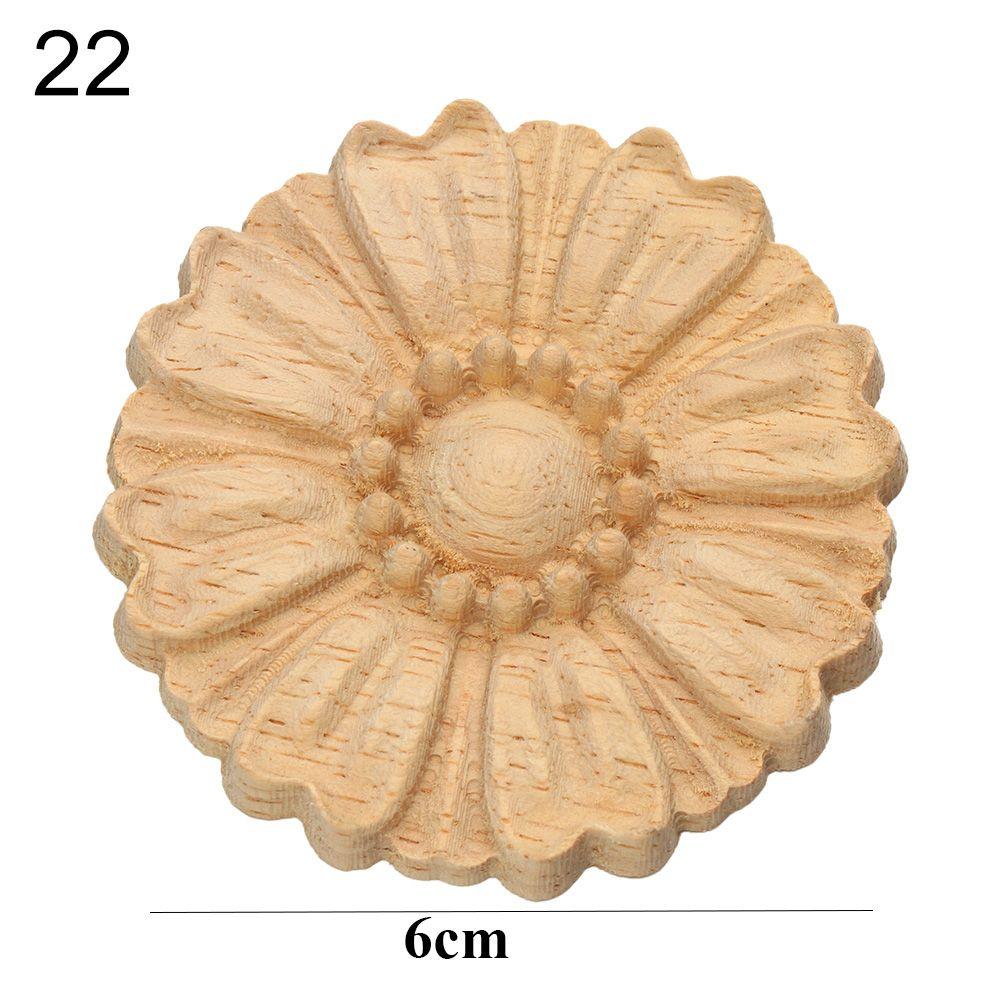 Украшение двери деревянные фигурки ремесла резьба по дереву декоративная деревянная резная угловая аппликация рамка