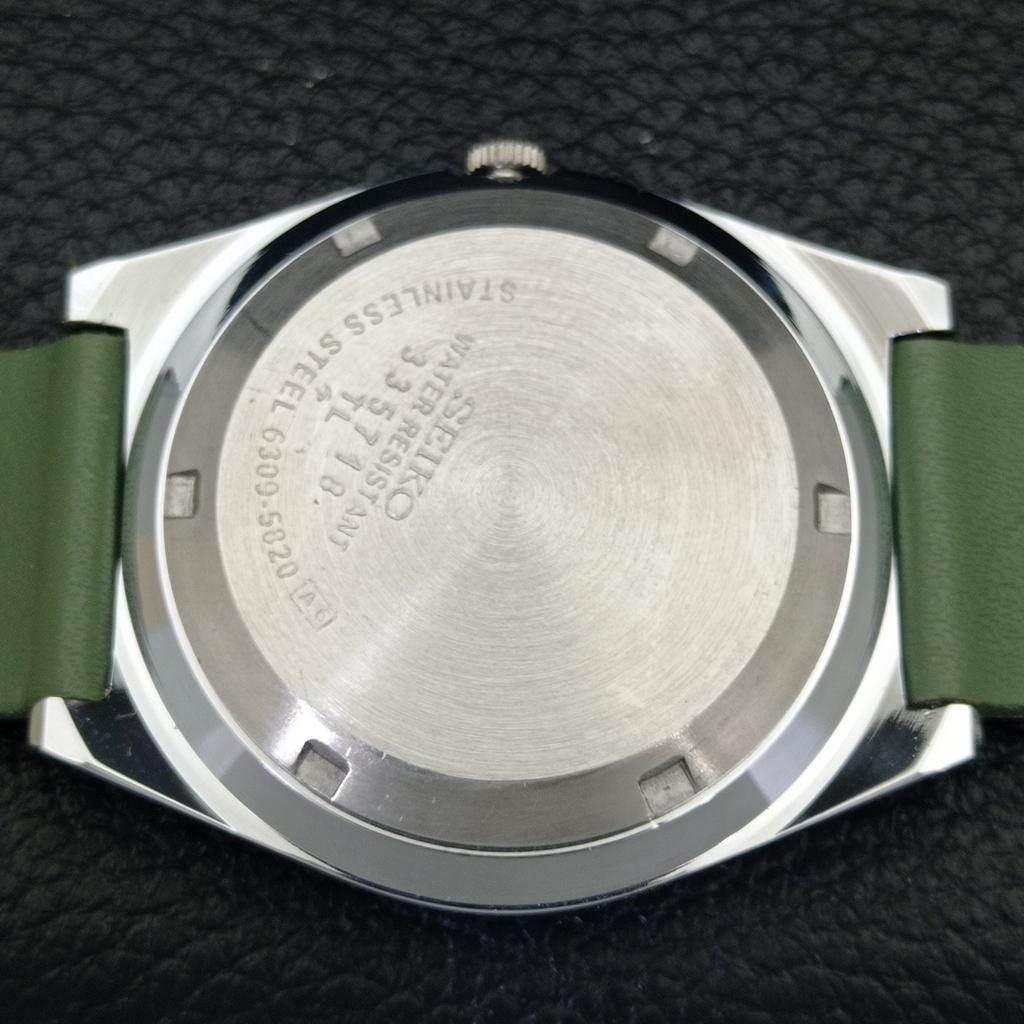 ВОССТАНОВЛЕННЫЕ ВИНТАЖНЫЕ МУЖСКИЕ ЧАСЫ SEIKO 5 AUTOMATIC JAPAN С ЗЕЛЕНЫМ ЦИФЕРБЛАТОМ a434693-2