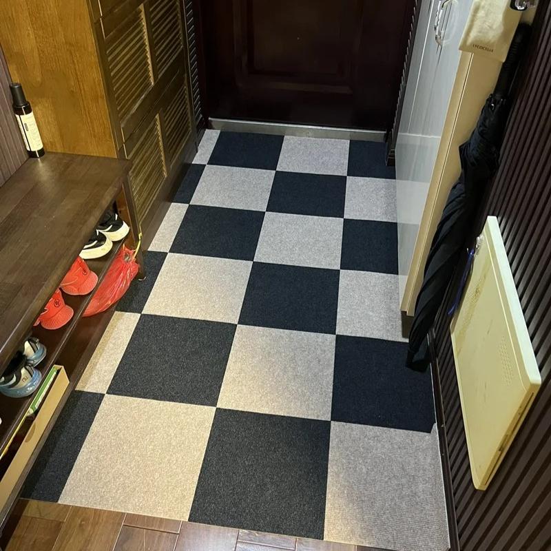 Декоративный самоклеящийся коврик для пола, Современный геометрический узор, Водостойкий, Для спальни, Общежития, Детской. Сними и приклей, Бесшумный, Противоскользящий, Защищающий от загрязнений