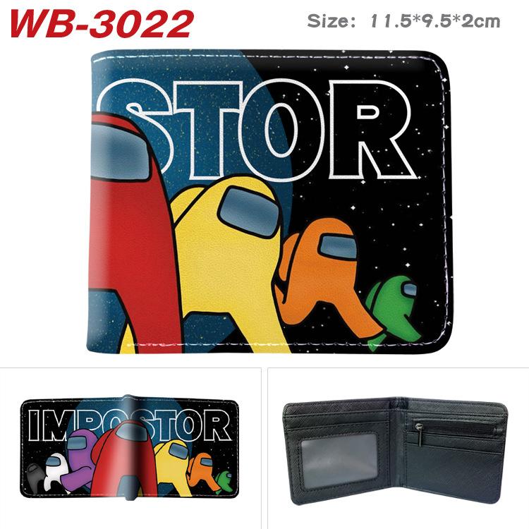 Among Us Wallet PU Leather Bi-fold Short Cartoon Game Card Holder Coin Purse for Students Black