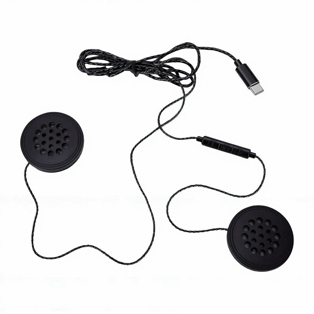 Проводная гарнитура для мотоциклетного шлема, Hands Free, кабель 1,2 м, стереозвук, микрофон, регулировка громкости, наушники для шлема