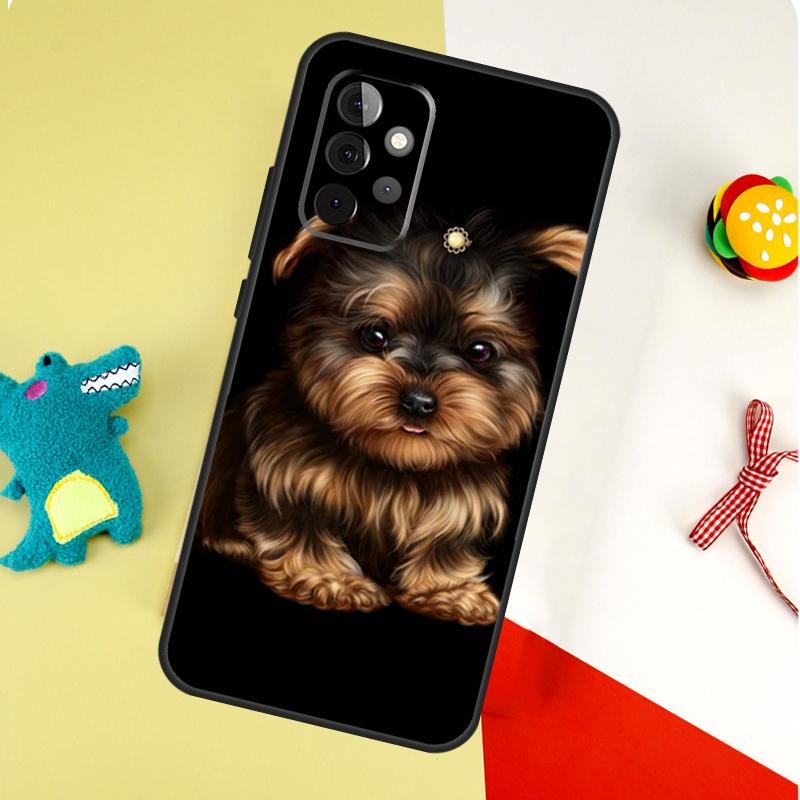 Чехол для телефона Samsung Galaxy A54 A34 A14 A55 A35 A15 A53 A33 A13 A05 A06 A16 A22 A32 A52 с изображением собаки породы Йоркширский терьер