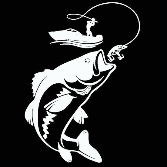 Fishing Fisherman Fish Boat Reflective Car-Styling Vehicle Decals Sticker Decor