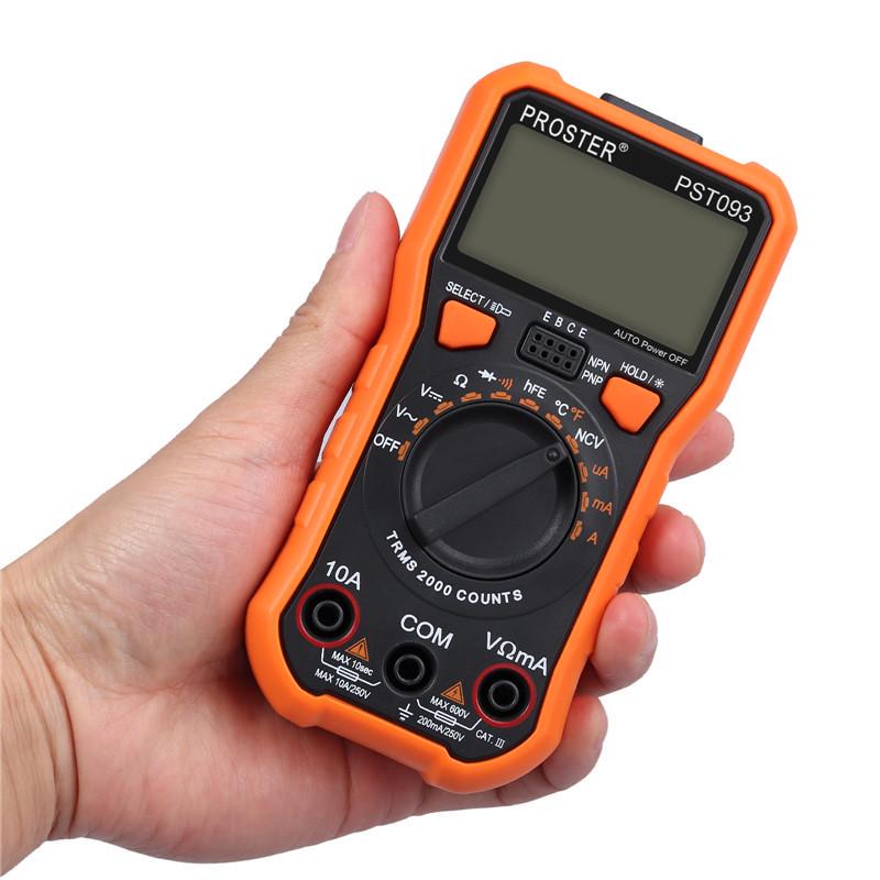 Цифровой мультиметр 8233D pro 2000 отсчетов TRMS NCV AC DC Ток Напряжение Температура Транзистор Диод и Тестер непрерывности