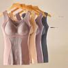 Seamless Warm Vest with Chest Pads and Lace Trim - Thickened German Velvet for Women