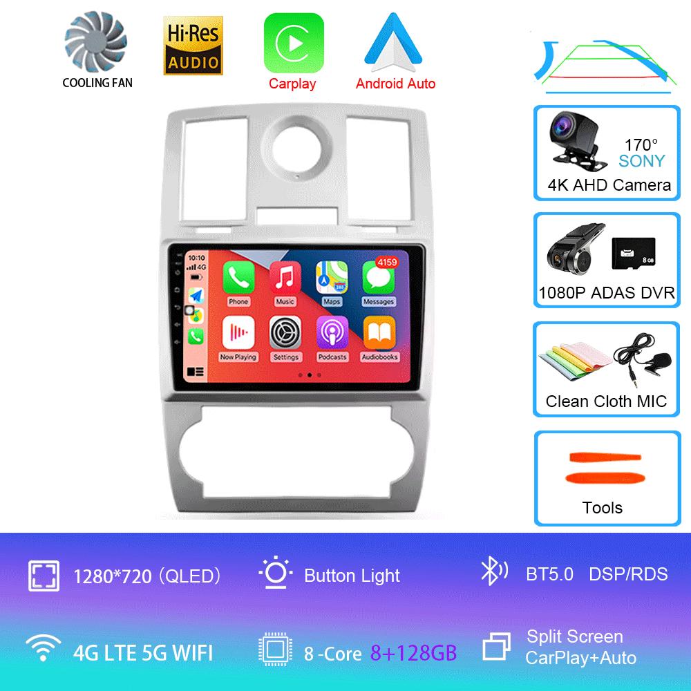 Автомобильное радио Android 14 для Chrysler 300C 1 2004 - 2011 Мультимедиа Видео Плеер Навигация стерео GPS Нет 2din 2din DVD