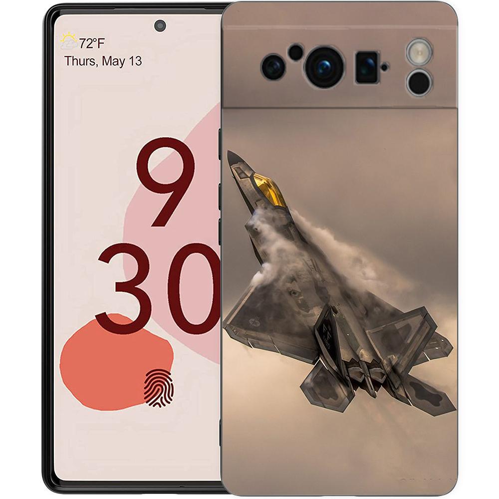 Чехол для телефона с истребителями для Google Pixel 8 7 6 Pro 8A 6A 7A 5G Мягкий силиконовый Ударопрочный ТПУ Черный чехол Fundas