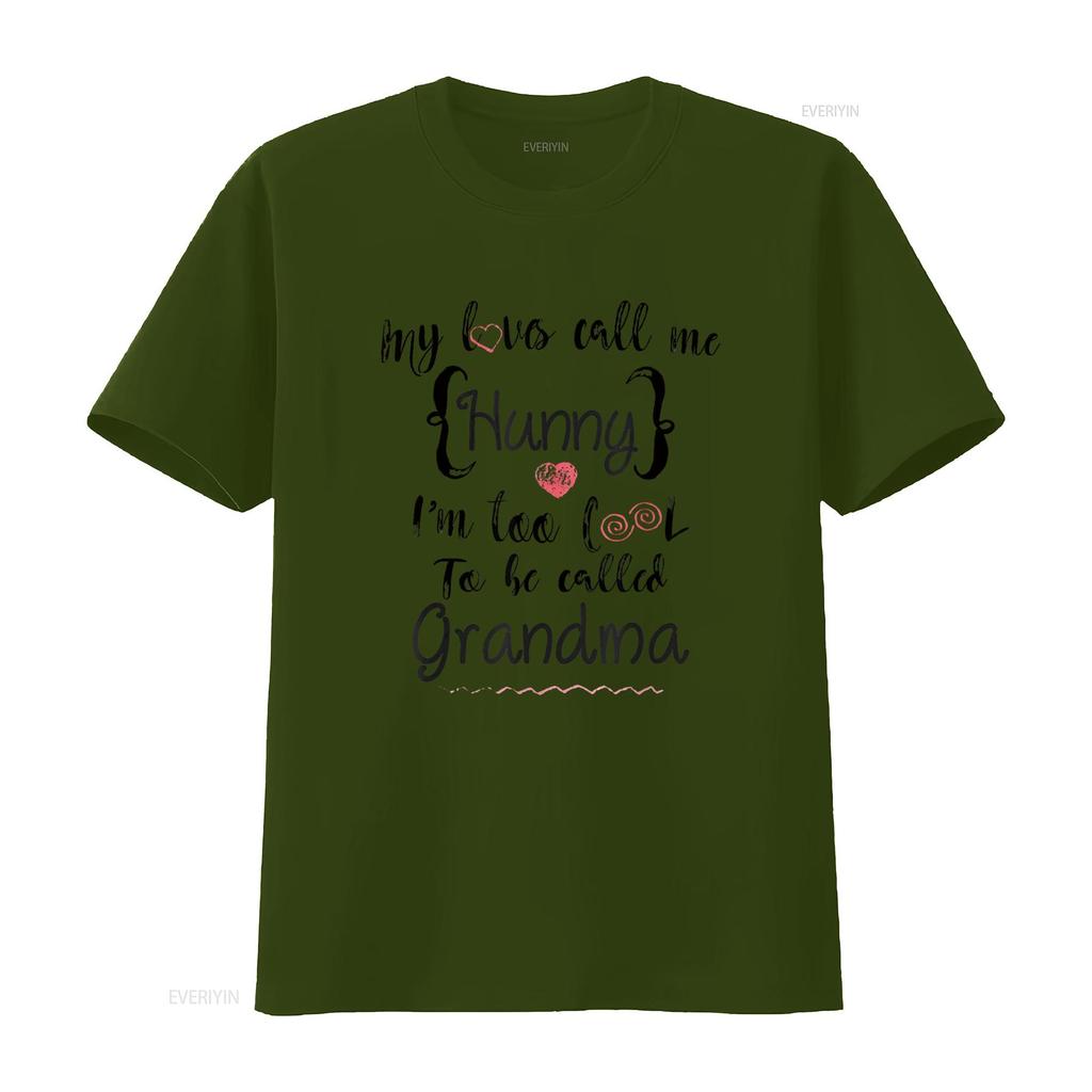 Grandchildren Love Call Me Hunny Too Cool Grandma T Shirt vintage Washed designer clothes Breathable homme Stylish Versatile