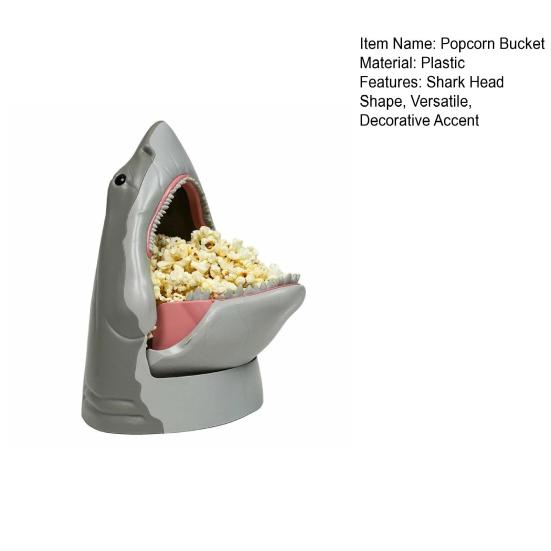 Ведро для попкорна в форме акульей головы Yousheng, тематическая вечеринка, подставка для закусок, миска для попкорна для киноночи, принадлежности для тематических вечеринок