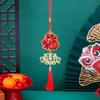 Chinese New Year Decoration Red Hanging Tassel Ornaments Lucky Fu Pendants for Home Office Car Trees Spring Festival