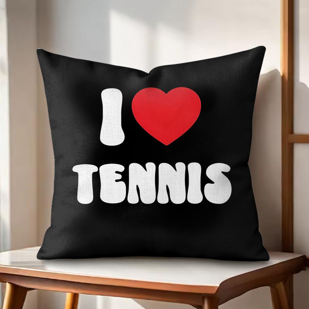 Tennis Cushion Cover Natural Linen Organic Fabric DoubleSided Printing Couch Pillow Covers Home Decor